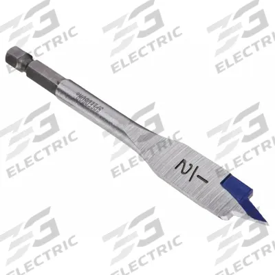 IRWIN Spade Drill Bit: 1/2 in Drill Bit Size, 1/4 in Shank Dia, 4 3/4 in Overall Lg - Quick-Change Hex-Shank Flat Spade Drill Bits