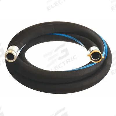 CONTINENTAL Water Suction and Discharge Hose: 4 in Hose Inside Dia., 150 psi, Black - EPDM Water Suction & Discharge Hose Assemblies with EPDM Cover with Spiral-Plied Synthetic Fabric & Wire Helix Reinforcement