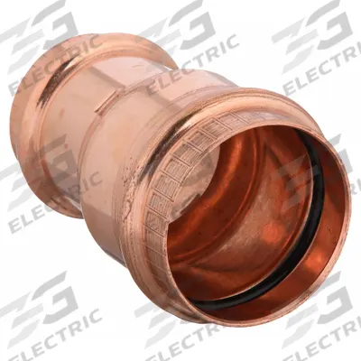 VIEGA PROPRESS Crimp Fitting: Straight, 1 1/2 in CTS x 2 in CTS size, Press-fit x Press-fit - Plumbing Copper & Bronze Press Tube Fittings