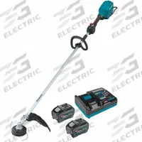 MAKITA Battery-Powered String Trimmer: 18 in Cutting Wd, Straight Shaft, Not Capable, 35 cc, 5.0 Ah (MPN GRU07T). Key specifications — attr975803: Not Rated; attr975783: MAKITA; attr975787: 18 in; attr975804: Straight; attr975780: 5.0 Ah; attr987328: No.