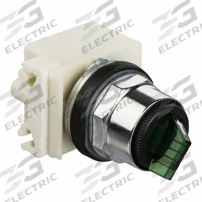 SCHNEIDER Short-Handled Selector Switch: 30 mm Panel Mount Size, 2 Positions - Illuminated Selector-Switch Operators