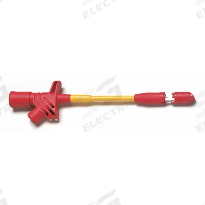 FLUKE Test Clip: CAT III 1000V/CAT IV 600V, Test Clip, 6 1/2 in Lg, Red - Test Clips