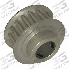 DAYTON Timing Pulley: Curvilinear, Fixed, For HTD Timing Belt Section, For 9 mm Belt Wd, 19 Teeth (MPN 19-5M09-6FA6). Key specifications — Brand: DAYTON; Finish: Clear Anodized; For Belt Series: Powerhouse®.