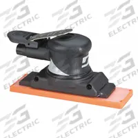 DYNABRADE Air Sander: Inline, 0.3 hp, 18 cfm, Non-Vacuum, 2,400 RPM Max, 90 psi Required Pressure (MPN 57405). Key specifications — attr1320331: Palm; attr1320360: DYNABRADE; attr1330282: 7-1/16 in x 3-11/16 in.