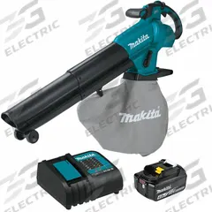MAKITA Battery-Powered Handheld Leaf Blower Kit: LXT®, 215 cfm Max. Air Flow, 143 mph Max. Air Speed (MPN XBU07SM1). Key specifications — attr976723: Blower; attr976705: 4.0 Ah; attr976738: MAKITA.