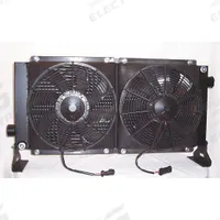 COOL-LINE Forced Air Oil Cooler: 70 hp Heat Removed, 80 gpm Max. Flow, 377 psi Max. Pressure, 12V DC (MPN D70-12). Key specifications — attr96059: SAE #20; attr96056: IP 68; attr96057: 12V DC; attr98919: COOL-LINE.