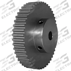 DAYTON Timing Pulley: Modified Curvilinear, Fixed, For GT Timing Belt Section, For 9 mm Belt Wd (MPN 48-5P09-6A6). Key specifications — Brand: DAYTON; Finish: Clear Anodized; For Belt Series: Powerhouse®.