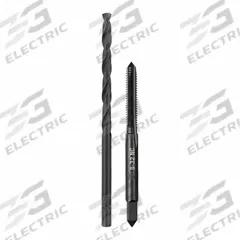 MILWAUKEE Plug Tap and Drill Bit: 2 Pc, #8-32 Tap, #29 Drill (MPN 49-57-5521). Key specifications — attr1300596: Straight Flute.
