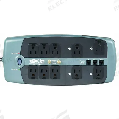 TRIPP LITE Outlet Strip: 10 Outlets, 8 ft Cord Lg, 3,330 J Rated Energy, 15 A Current - General Purpose Surge Protectors