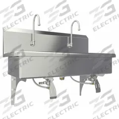 SANI-LAV Wash Station: 2 Stations, 8 in Bowl Dp, 37 in Bowl Lg, 16 1/2 in Bowl Wd, Faucet Included (MPN 54W1-0.5). Key specifications — Includes Side Splash: Side Splash Not Included; Series: Stainless Steel Wash-Station; Brand: SANI-LAV.
