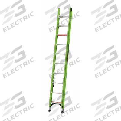 LITTLE GIANT Extension Ladder: 20 ft Ladder Size, Fiberglass, 375 lb Load Capacity - Non-Conductive Fiberglass Extension Ladders