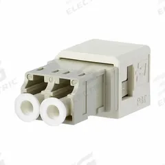 METZ CONNECT Fiber Optic Adapter Insert: Plastic, Fiber Optic, 2 Ports, Equipped (MPN 1402300820MI). Key specifications — Housing Material: Plastic; Includes Connector: Equipped; Product Type: LC-D Adapter; Connector Color: Beige; Connection Type: Fiber Optic.