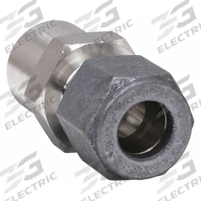PARKER Compression Fitting Adapter: 3/8 in OD x 3/8 in OD Fitting Size - Single-Ferrule Stainless Steel Fittings