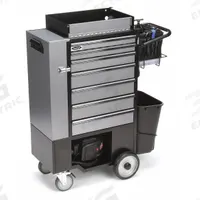 FLEXCART Tool Utility Cart: Black, 37 1/2 in Wd, 14 1/2 in Dp, 45 in Ht, No Lid, Padlockable (MPN FC-100CSWAT). Key specifications — attr1116771: Wrenches; attr1116772: FLEXCART; attr1116768: Padlockable.