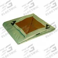 APPROVED VENDOR Tarp: 20 ft Lg, 16 ft Wd, Std Duty, 10 mil, Polyethylene, Brown/Silver, 5.5 oz/sq yd (MPN 21620). Key specifications — Color: Brown; Brand: APPROVED VENDOR; Includes: Plastic Cap Reinforced Corners.