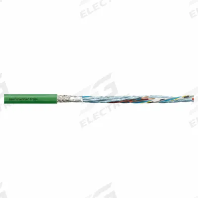 CHAINFLEX Measuring System Cable: (4) Pr 22 AWG (0.34)/(4) 20 AWG (0.50), Green - Servo Motor Feedback Cables