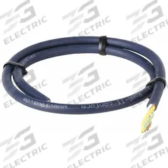 CHAINFLEX Control Cable: 22 AWG, 4 Conductors, Order by the Foot, TPR Jacket, 300 V (MPN CF9-03-04-1). Key specifications — Conductor Material: Copper; Conductor Configuration: Single; Minimum Bend Radius Factor - Fixed: 3 x OD; Minimum Bend Radius Factor - Flexible: 4 x OD; Includes Ground: Yes; Minimum Bend Radius Factor - E-Chain: 5 x OD; Resistance Properties: Notch Resistance; Standards: DIN 47100.
