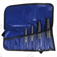 CLEVELAND Screw Extractor Set: 4 Pc, Spiral Flute, Size #5/#5 1/4/#6 3/8/#7 1/2 (MPN C00917). Key specifications — attr1030267: CLEVELAND; attr1030276: 9/16 in to 1-1/2 in; attr1030283: C00917; attr1030273: #6-3/8; attr1075325: 9/16 in to 1-1/2 in.