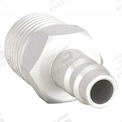 SPEEDAIRE Quick Connect Hose Coupling: 1/4 in Body Size, 3/8 in Hose Fitting Size - Global-Style High-Flow Aluminum Quick-Connect Air Coupling Plugs