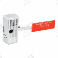ALARM LOCK Exit Door Alarm: 9 V DC, Aluminum, Siren, 99 dB Sound Level (MPN 250XUS28). Key specifications — Power Source: Battery; Brand: ALARM LOCK; Sound Type: Siren; Alarm Body Material: Aluminum.