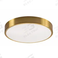 LED Flush Mount: 12 in Dia, Satin Brass, 3 in Ht, 1,800 lm, 3000K/3500K/4000K, 22 W, 120V AC (MPN OTVF1218LAJD1SB). Key specifications — Voltage: 120V AC; Brand: AFX INC.; For Bulb Type: Integrated LED; Includes Bulb: Yes; Color Temperature: 4000K; Housing Finish/Color (Broad): Satin Brass.