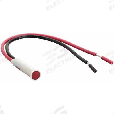Dayton Flush Panel Light: 5/16 in Panel Mounting Hole Dia, LED - LED Indicator Pilot Lights