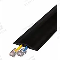 Cable Protector: 2 Channels, 1/4 in Max Cable Dia, 3 in Overall Wd, 7/16 in Overall Ht, 10 ft Lg (MPN RFD2-10). Key specifications — Color: Black; Brand: CHECKERS; Load Capacity: 440 lb/Axle.