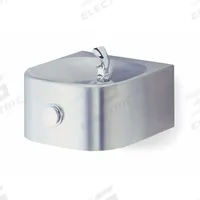 HALSEY TAYLOR Drinking Fountain: On-Wall, 9 11/16 in Ht, 13 3/4 in Dp, 12 1/8 in Overall Wd, Silver (MPN 7433003783). Key specifications — Housing Color: Silver; Brand: HALSEY TAYLOR; Vandal Resistant: Not Vandal Resistant; Housing Material: Stainless Steel; Refrigeration: Non-Refrigerated.