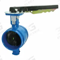 SHARPE Butterfly Valve: 6 in Pipe Size, 300 psi Max. Pressure (CWP), Clamp, 3 Bolt Holes, Lever, 10 (MPN 7005011850). Key specifications — Brand: SHARPE; Handle Type: Lever; Disc Material: Ductile Iron.