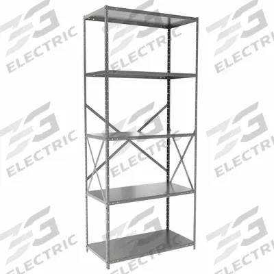 HALLOWELL Metal Shelving: Standalone, Medium-Duty, 36 in x 18 in, 84 in Overall Ht - Medium-Duty Standalone Open Metal Shelving
