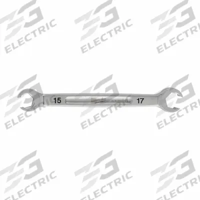 MILWAUKEE Flare Nut Wrench: Chrome Vanadium Steel, Chrome - Metric, Double End, Standard-Head, 6-Point, Flare Nut Wrenches