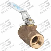APOLLO Manual Two-Way Ball Valve: 1 in Size, Bronze, Straight, FNPT x FNPT, Std Port Ball Port (MPN 70LF10527). Key specifications — Brand: APOLLO; Handle: Locking Lever.