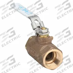 APOLLO Manual Two-Way Ball Valve: 1 in Size, Bronze, Straight, FNPT x FNPT, Std Port Ball Port (MPN 70LF10527). Key specifications — Brand: APOLLO; Handle: Locking Lever.