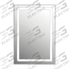 WINGITS Bathroom Mirror: Rectangular, Glass, 36 in Overall Ht, 24 in Overall Wd, 1 1/2 in Overall Dp (MPN WAT2436LED). Key specifications — attr1325493: WINGITS; attr1348774: Front; attr1348772: Beveled Edge; attr1325491: Yes.