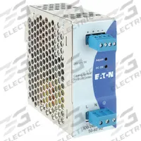 EATON DC Power Supply: DIN Rail, 120 W Output Power - Rated, 5 A Current - Output, Single Phase (MPN PSG120E24RM). Key specifications — attr1044898: Single; attr1044874: Metal; attr1044879: 100 to 240V AC; attr211400: EATON.