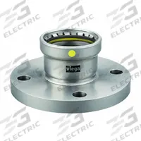 VIEGA MEGAPRESS Crimp Adapter Fitting: 2 1/2 in Pipe Size, Press-fit x Flange, Carbon Steel, HNBR (MPN 28875). Key specifications — attr1347260: VIEGA MEGAPRESS.