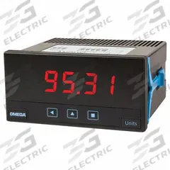 OMEGA Multisignal digital panel meter w/ unive: -1,999 Display Span - Min, 9,999 Display Span - Max (MPN DP20). Key specifications — attr1042966: DP20; attr1042969: <0.5% FS; attr1042981: Red; attr1042982: LED; attr1042993: 4; attr1042998: Electrical Frequency; attr1043003: Panel Meter; attr1043006: DP20.