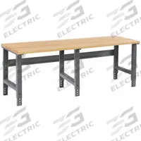 TENNSCO Workbench: Adj Ht, Laminated Hardwood Butcher Block, 96 in x 36 in, Gray (MPN WBA-1-3696W). Key specifications — Brand: TENNSCO.