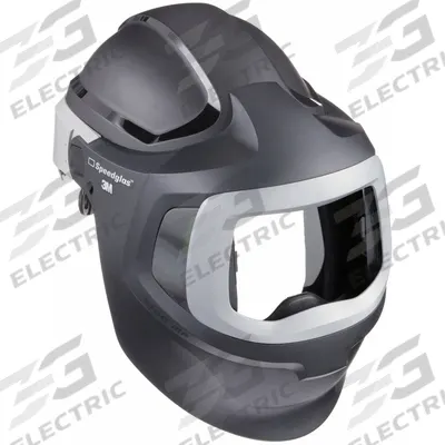 3M SPEEDGLAS Welding Helmet: Passive, 0 Arc Sensors, Black/Gray/Silver - Auto-Darkening Welding Helmets - Solid Color
