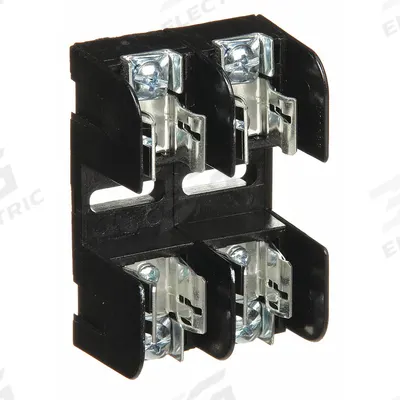 MERSEN Fuse Block: Open Block Design, 2 Pole, 250 V AC, Pressure Plate - Fuse Blocks for UL Class H & K Fuses