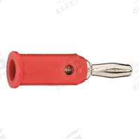Banana Plug: 1 1/2 in Lg, Beryllium Copper/Brass, Polypropylene, 5,000 V Max Volt, 15 A Max Current (MPN 1325-2). Key specifications — Contact Material: Beryllium Copper/Brass; Body Material: Brass; Brand: POMONA; Color: Red.