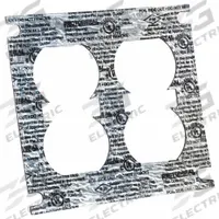 METACAULK Firestop Sheet: 4 in Overall Lg, 0.11 in Overall Wd, 3 hr Fire Rating (MPN 66270). Key specifications — Color: Black; Usage Location: Double Gang Receptacle; Fire Rating: 3 hr; Brand: METACAULK.