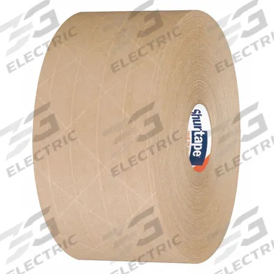 SHURTAPE Water-Activated Tape: 5 mil Tape Thick, 2 3/4 in x 377 ft, WP 100, Kraft - Light-Duty Water-Activated Kraft Tape