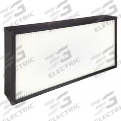 GRAINGER Minipleat Air Filter: 12 in x 24 in x 4 in, Synthetic, Plastic, No Header, MERV 13 (MPN 2GFY1). Key specifications — Brand: GRAINGER; Frame or Header Material: Plastic; Media Material: Synthetic.