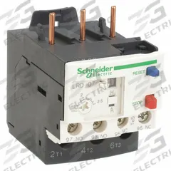 SCHNEIDER Overload Relay: Thermal Protection, 3 Poles, 1NO/1NC, Phase Loss Sensitivity (MPN LRD07). Key specifications — Brand: SCHNEIDER; Auxiliary Contact Form: 1NO/1NC; Compatible Contactor Series: TeSys Deca; Terminal Connection Type: Screw Clamp Terminals; Maximum Voltage Rating: 690V AC; Phase Loss Sensitivity: Yes; Thermal Units Required: None (Relay Includes Integrated Bimetallic Elements); Compatible Contactors: TeSys Deca (9 to 38 Amp Models).