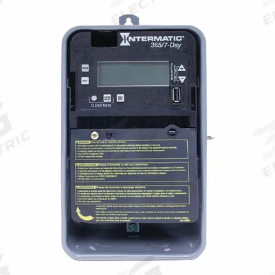 INTERMATIC Electronic Timer: 7 day, Not Astronomic, 120-277V AC, SPST - Digital Timer Switches