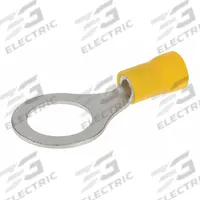 POLARIS Ring Terminal: Yellow, Vinyl Insulation, 1/2 in Stud Size, 12 AWG to 10 AWG Wire Sizes (MPN R12-50V). Key specifications — attr1308027: POLARIS.