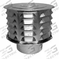 Rain Cap: Louvered Hood Venting, Vented Rain Cap, Round, 7 in Duct, 3105, Aluminum, Silver Finish (MPN 7RCW). Key specifications — Screen Included: No; Backdraft Damper Included: No; Brand: AMERI-VENT; Product Type: Gas Vent; Color: Silver; Connection Type: Snap Lock; Type of Cap/Hood: Rain Cap; Material of Cap/Hood: Aluminum.