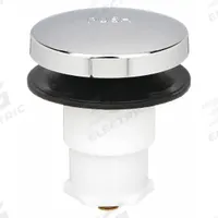 WATCO Drain Stopper: ABS, Chrome-Plated, 2 in Overall Dia, Toe Touch, 2 in Fits Drain Size (MPN 38410-CP). Key specifications — Color: Silver; Includes: Foot Actuated Stopper; Material: ABS.
