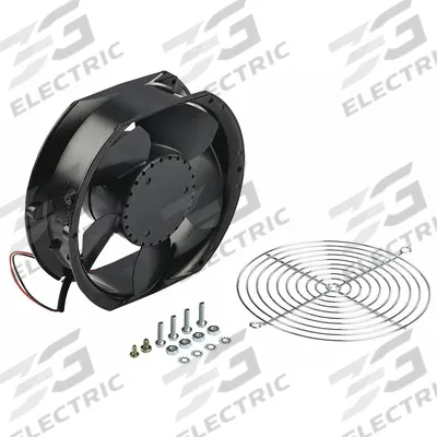 NVENT HOFFMAN Axial Fan: 5 7/8 in Ht, 1 1/2 in Dp, Lead Wires, 115V AC - Standard Oblong Axial Fans